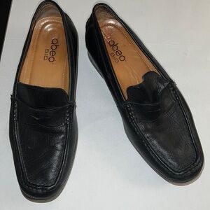 ABEO BIO system black leather‎ penny loafers Sz 10.5
